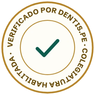 Sello Verificado por dentis.pe: colegiatura habilitada